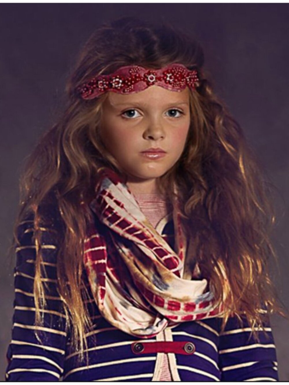 NWT Jak & Peppar Burnt Red Motif Empress Headband - Small